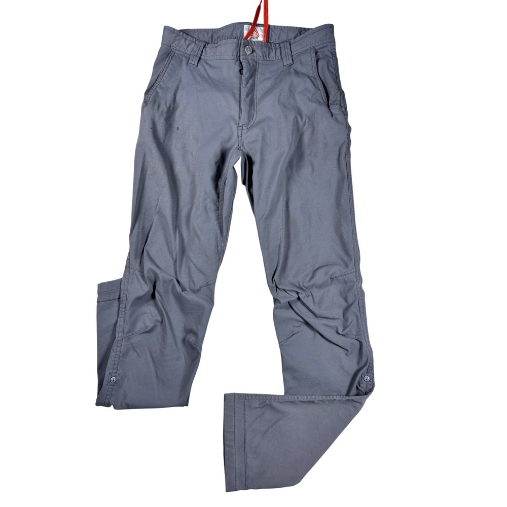 LIVSN Flex Canvas Pants Mens 30x32 Charcoal Gray Outdoor Hiking Work Trousers